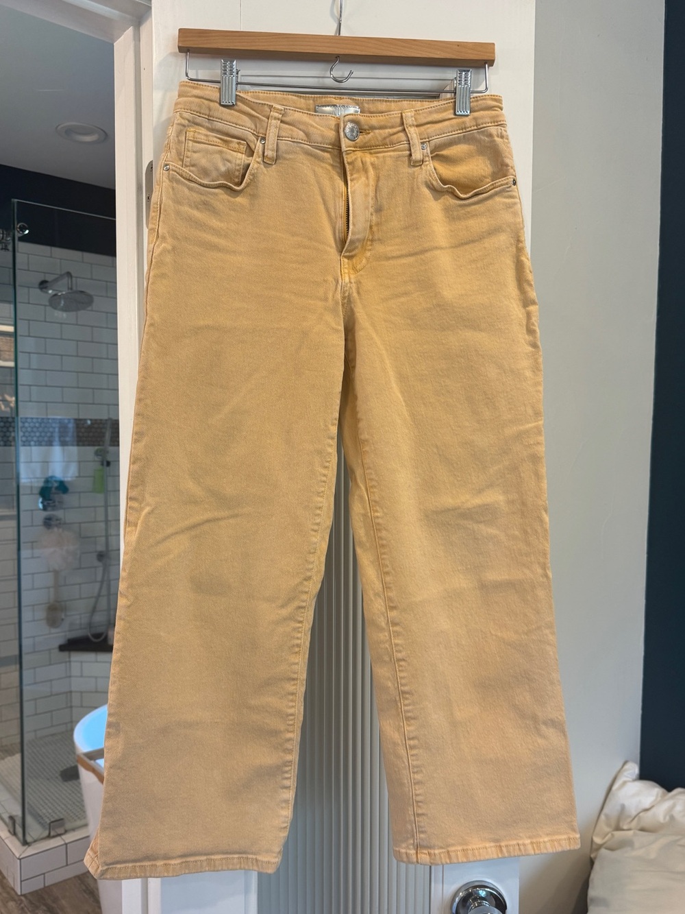 Kut from the Kloth - Women’s Wide-Leg Jeans in Mustard Yellow Size 6